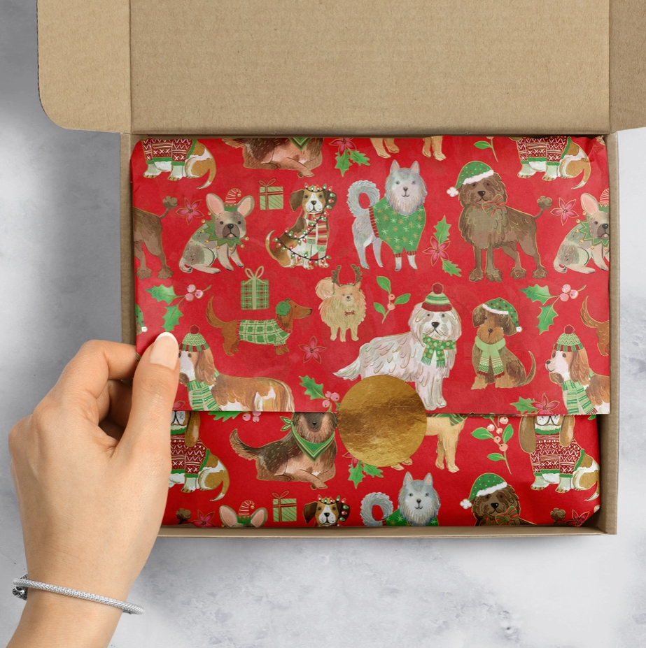 Canine Christmas Gift Tissue – Puppy Love Gifts Shop