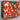 Christmas-themed gift bag with dog illustrations on a red background