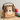 Brown dog-shaped insulated lunch bag with cotton canvas exterior