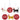 Decorative dog-themed hanging tags with text on a white background