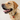Red enamel dog collar charm with “I Give Free Kisses” in gold lettering