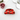 Red acrylic hair clip with cute pug dogs and heart pattern, 3.34 inches