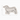 A dachshund-shaped ceramic plate or tray with a cream-colored glaze and black line art, shown with dimension arrows indicating 6 inches wide, 4 inches high, and a 1-inch thickness on a white background.