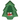 Green Christmas tree-shaped plate with two dogs and a decorated tree design.