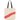 A natural canvas tote bag with black shoulder straps, featuring a bold red wavy stripe pattern printed diagonally across the front.
