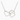 Dog Paw Heart Interlocking Charm Necklace