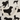 Canvas bag with black dog silhouettes and a rope detail on a white background