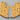 Set of two yellow oven mitts with black dog silhouette print