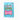 Doggie bath bomb packaging with pink bath bomb shaped like a bone on a blue background