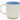 White mug with a blue interior on a white background