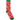 Red sock with dog pattern on a white background