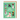 Christmas card with illustrations of dogs wearing holiday accessories on a green background.