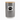 Striped pet treat jar with a wooden lid and paw print design on a white background