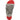 Gray sock with red accents and humorous text on a white background