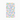 A rectangular white fabric item, likely a baby blanket or towel, covered in a colorful pattern of cartoon monsters, flowers, and ribbon badges, shown against a plain white background.