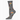 Gray sock with dachshund and flower pattern on a white background