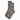 Gray socks with colorful dog and ice cream pattern on a white background