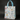 Small tote bag with dog-themed pattern and text on a dark background