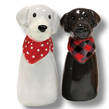 Load image into Gallery viewer, Unique Gifts For Dog People, White And Black Lab Salt And Pepper Shaker