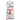Apron with dog pattern and red belt on a mannequin against a white background