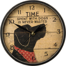 Load image into Gallery viewer, Dog Person Wall Clock, Time Spend With Dogs Is Never Wasted