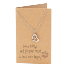 Load image into Gallery viewer, Sympathy Gifts For Dog Lovers, Some Things Just Fill Your Heart Without Even Trying Dog Heart Necklace