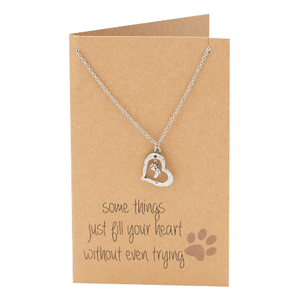 Sympathy Gifts For Dog Lovers, Some Things Just Fill Your Heart Without Even Trying Dog Heart Necklace