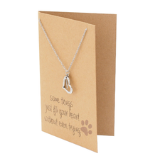 Load image into Gallery viewer, Dog Heart Necklace Featuring A Paw Print And A Foot Print Inside A Heart