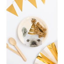Load image into Gallery viewer, Dog Birthday Plates Featuring A Bulldog Face