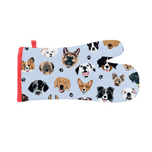 Dog Print Oven Glove