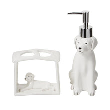 Load image into Gallery viewer, Dog Shaped Soap Dispenser And Toothbrush Holder
