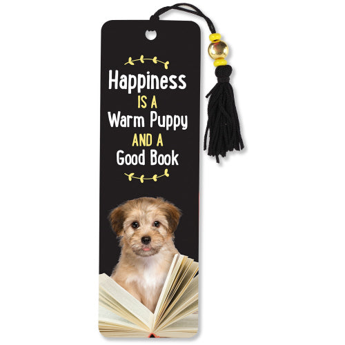 Stocking Stuffers For Dog Lovers, Happiness Is A Warm Puppy And A Good Book Dog Bookmark