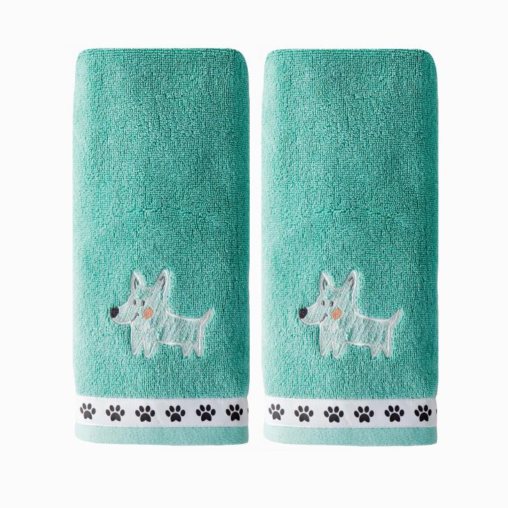 Happy Dog Hand Towel (Set of 2)