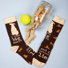 Load image into Gallery viewer, Funny Gifts For Dog Lovers, I Like Big Mutts Dog Print Socks