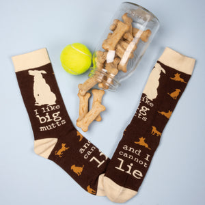 Funny Gifts For Dog Lovers, I Like Big Mutts Dog Print Socks