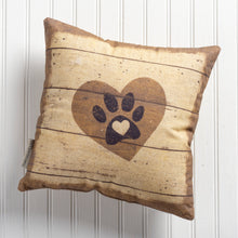 Load image into Gallery viewer, Dog Couch Pillow With A Heart And A Paw Print