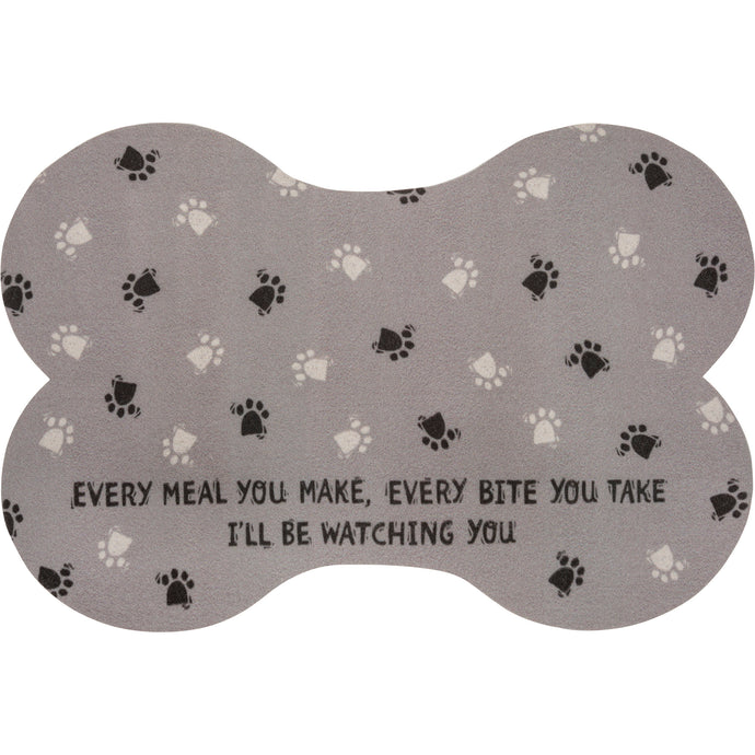 Dog Food Mat Featuring The Words 