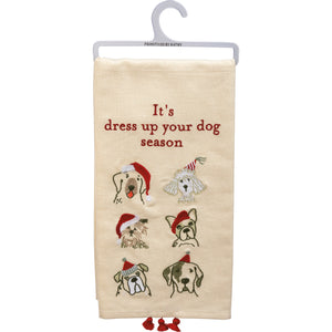 Dog Christmas Towel, It's Dress Up Your Dog Season Dog Christmas Towel