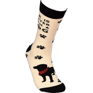 Dog Work Socks With A Black Dog Print
