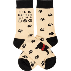 Life Is Better With a Dog Socks for Dog Lovers