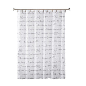 Live Love Bark Dog Themed Shower Curtain