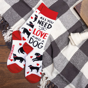All You Need Is Love And A Dog Dog Themed Dress Socks