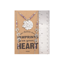 Load image into Gallery viewer, Unique Dog Themed Gifts, Love Is A Four Pawed Word Dog Necklace