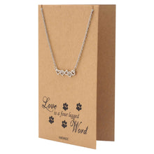 Load image into Gallery viewer, Silver Dog Paw Print Necklace