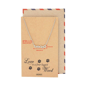 Dog Paw Pendant With Hearts
