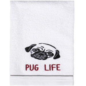 Pug Life Dog Hand Towel