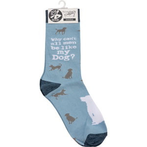 Gifts For Dog Lovers, Why Can't All Men Be Like My Dog Socks