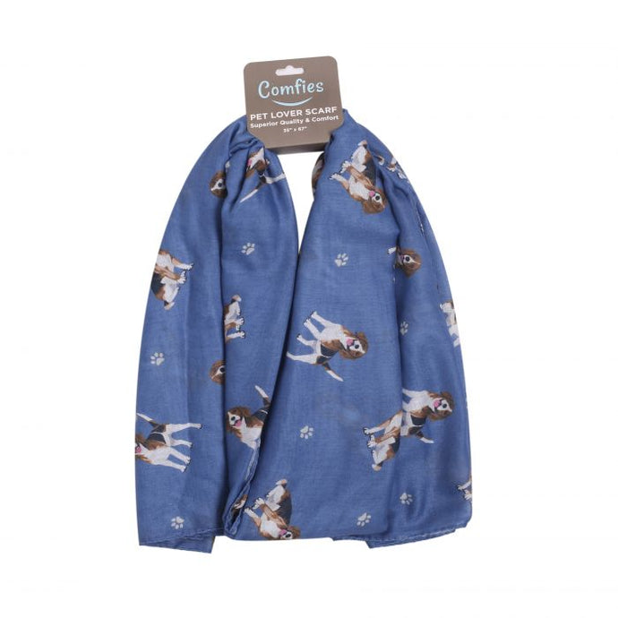 Dog Themed Accessories, Dog Print Scarf, Beagle Print scarf For Dog Lovers