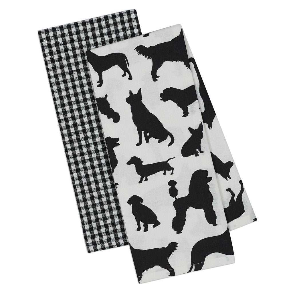 Black Dog Kitchen Towels Sold In A Set of 2