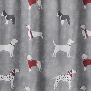 Shower Curtain with Dogs On It
